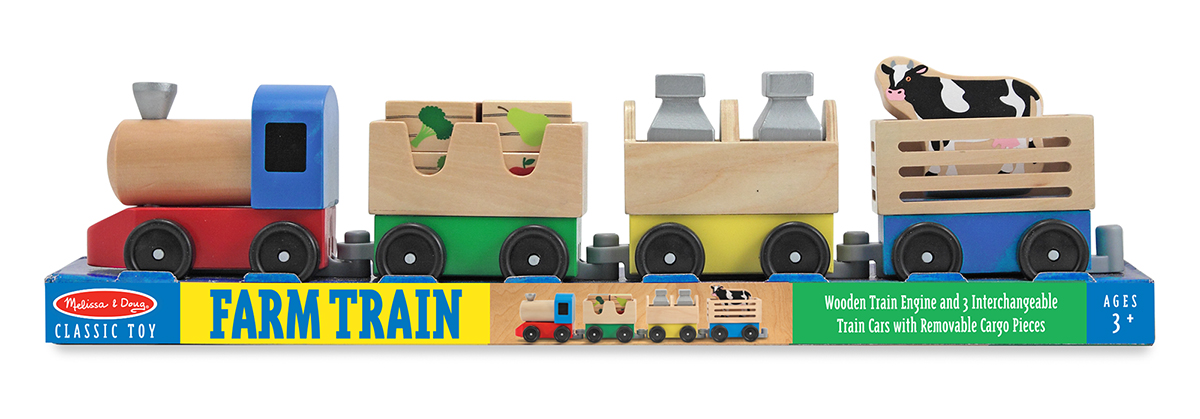 Деревянный фермерский поезд из серии "Классические игрушки"  